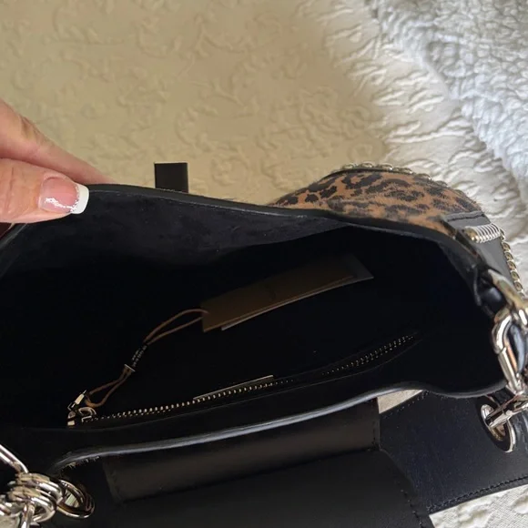 MICHAEL KORS COLLECTION Calf Hair Shoulder Bag with Stud Detail - Picture 13 of 16